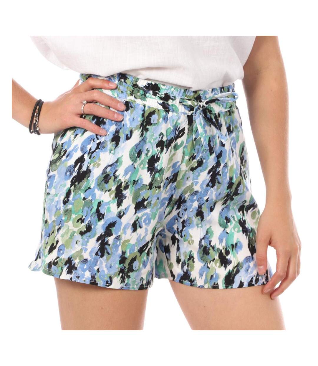 Short Vert/Bleu à Motifs Femme Vero Moda Easy - M-1