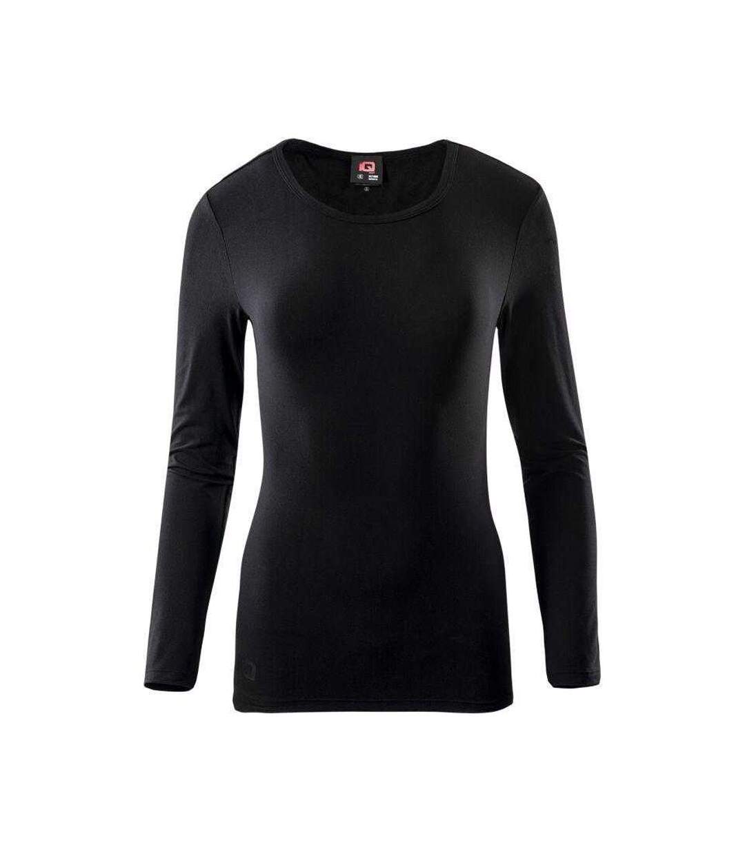 T-shirt Manches Longues Milky Femme Noir IQ-1