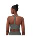 Womens/ladies Sophie Habboo Ribbed Sculpting Sports Bra Light Khaki USA Pro-3