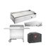 Plancha électrique en inox Chef 80 cm Avec chariot fermé + couvercle + housse