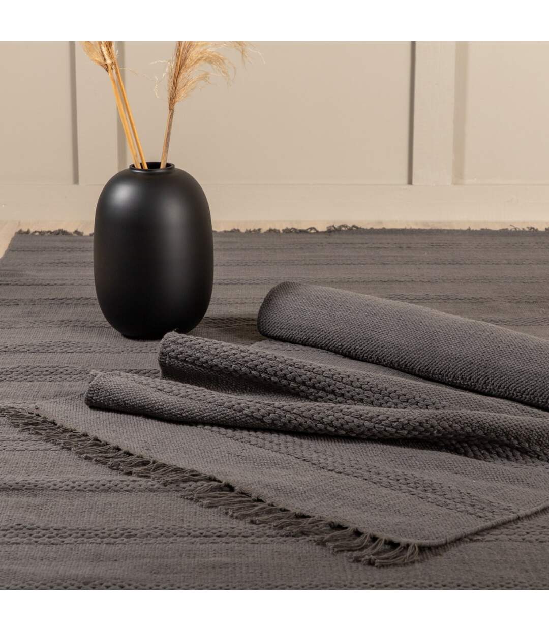 Tapis Déco Nico 80x250cm Gris-5