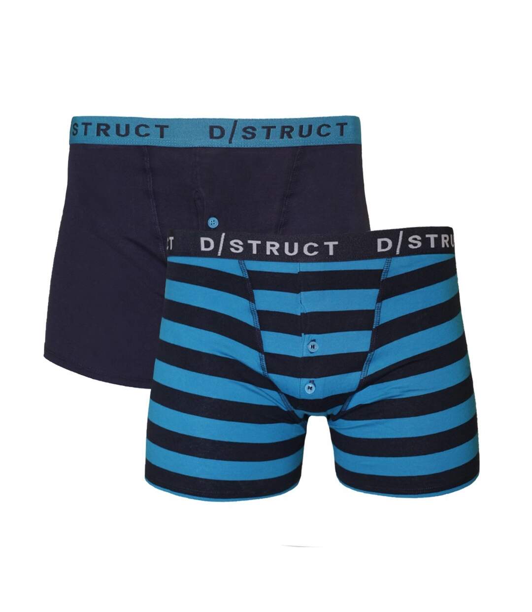 Dstruct Mens Boxers (Pack Of 2) (Blue) - UTUT923 | Atlas For Men