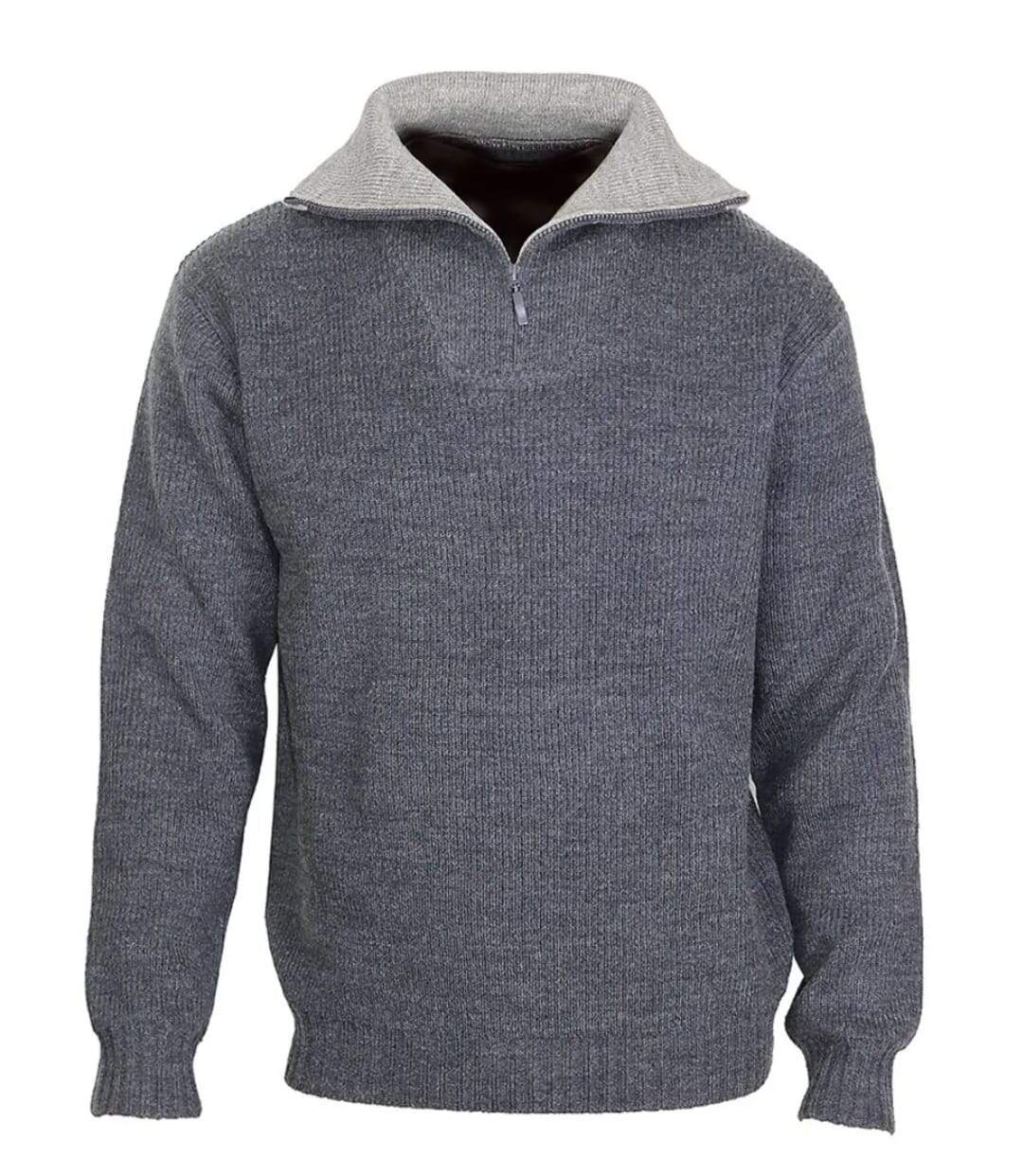 CHALLENGER PRIMO4 — Pull camionneur col camionneur anth/gris : chaleur et style authentique-2