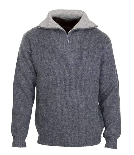 CHALLENGER PRIMO4 — Pull camionneur col camionneur anth/gris : chaleur et style authentique