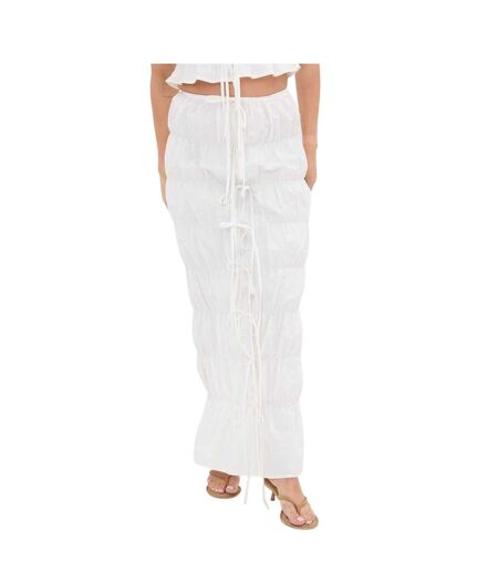 Jupe Longue Motif/style Ruché Femme Blanc I Saw It First