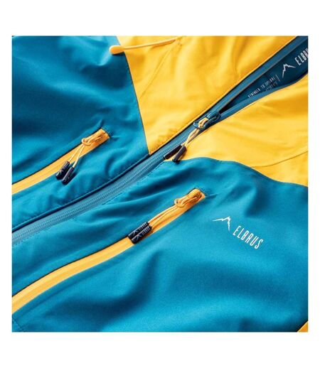 Mens Malaspina Ii Waterproof Jacket Dress Blues Ocean Depths Saffron Elbrus