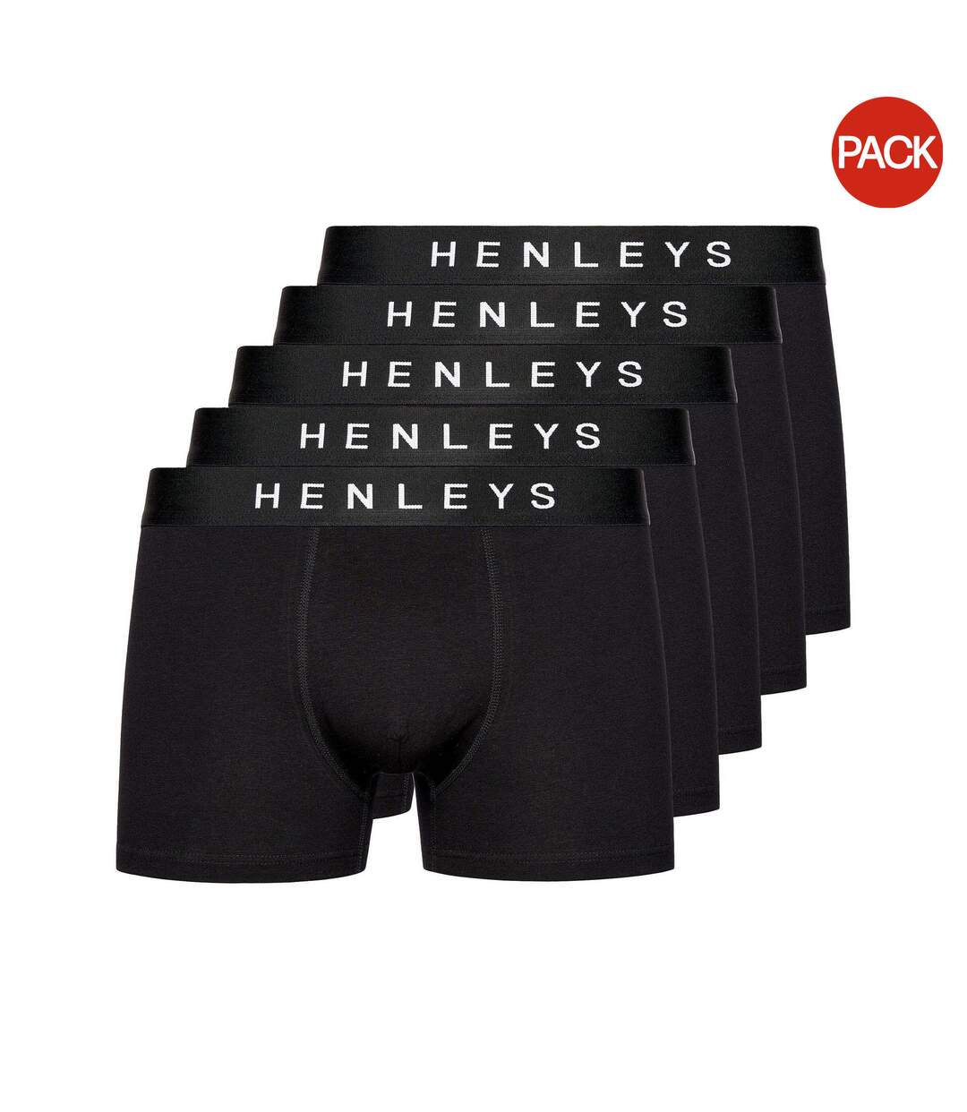 Pack of 5  Mens coalink boxer shorts  black Henleys-1