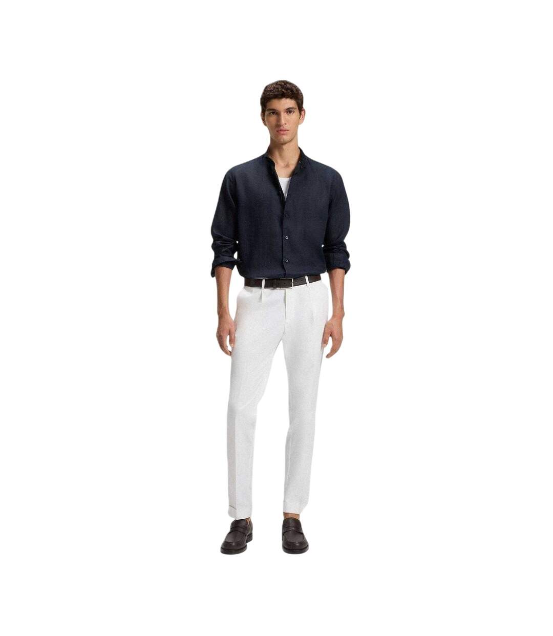 Chemise Manches Longues Liam Homme Bleu Foncé Boss-1
