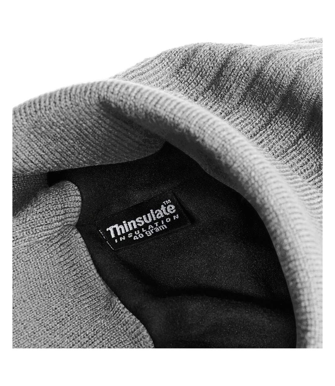 Beechfield Thinsulate Thermal Winter / Ski Beanie Hat (Heather Grey) - UTRW240-2