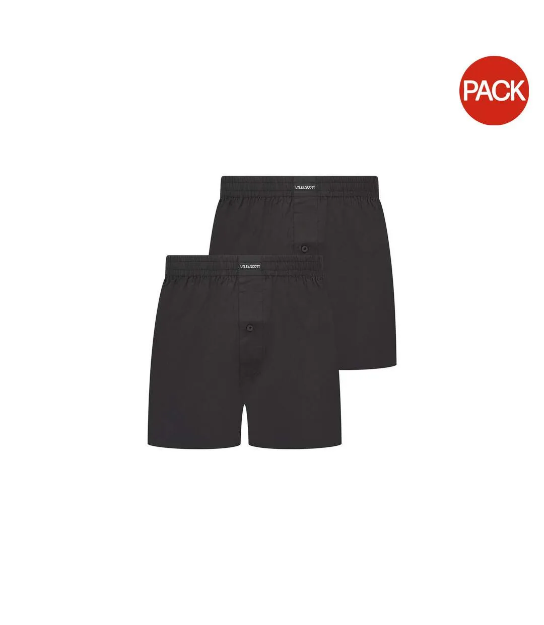 Lot De 2  Caleçons À Taille Élastiquée Homme Noir Lyle & Scott-1