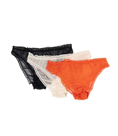 X3 Culottes Orange/Beige/Noir Femme Vero Moda Dotty