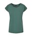 Build Your Brand Womens/Ladies Extended Shoulder T-Shirt (Pale Leaf) - UTRW8374
