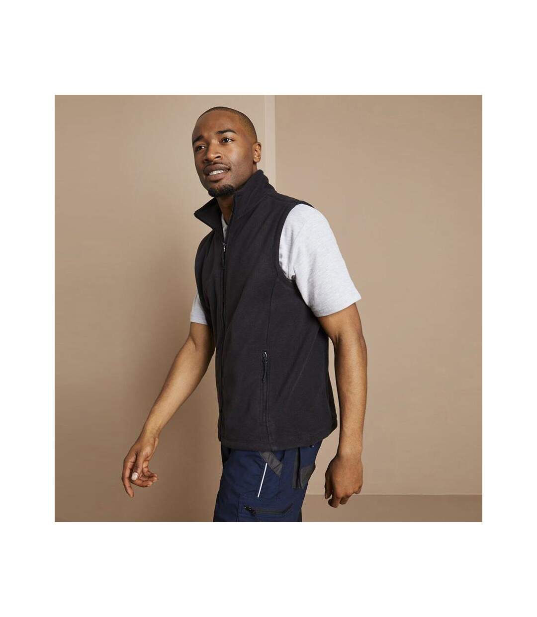 L Gilet Polaire Sans Manches Homme Noir Russel-3