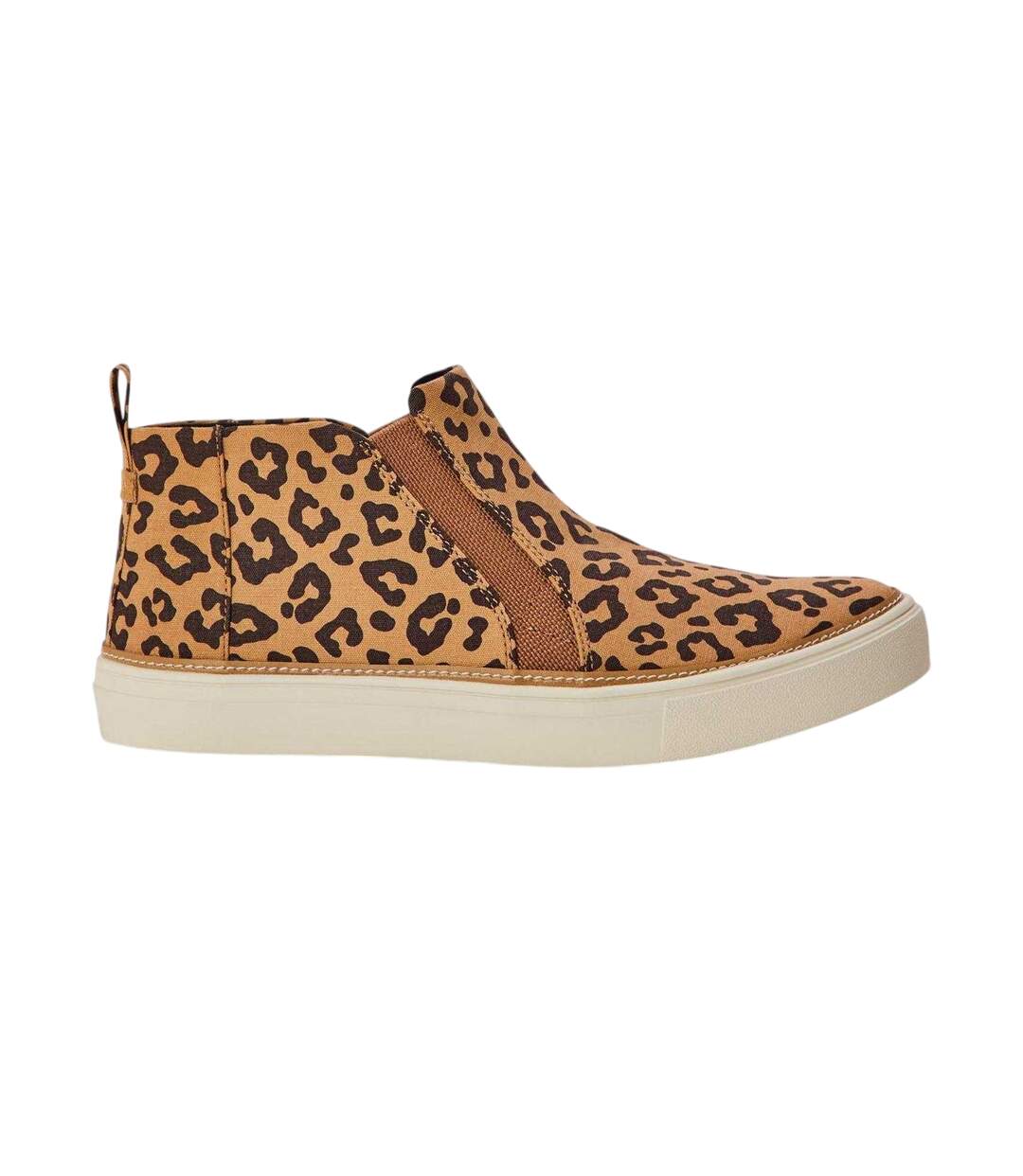 Womens/ladies Leopard Print Canvas Chukka Boots Leopard Toms-1