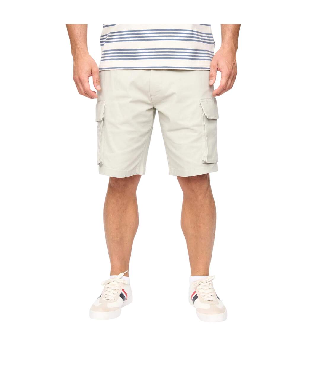 Mens Seaford Cargo Shorts Stone Grey Bewley & Ritch-3