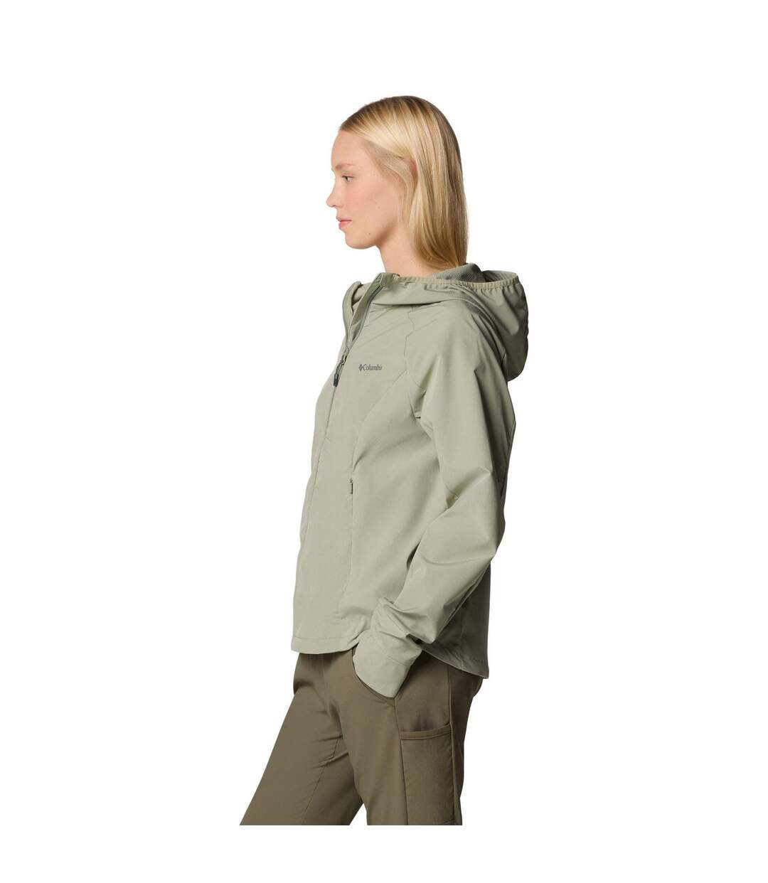 Womens/ladies Sweet As Ii Hooded Hiking Soft Shell Jacket Safari Columbia-3