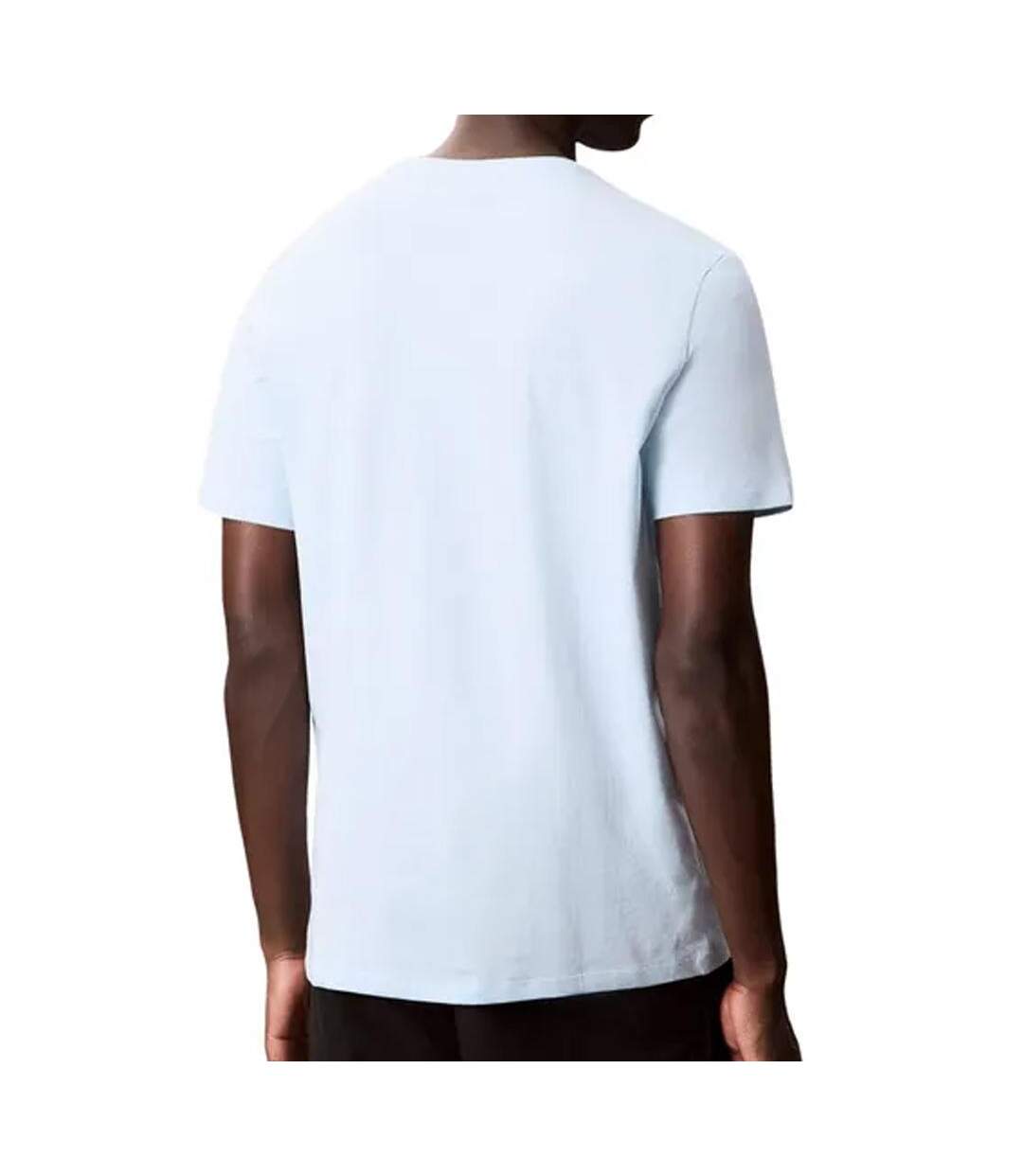 T-shirt bleu homme clavin klein smooth-2