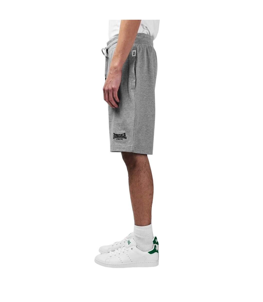 Mens Jersey Lounge Shorts Light Heather Marl Lonsdale-4