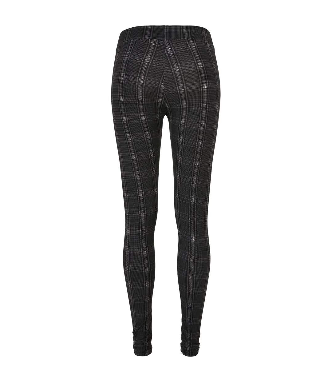 Womens/ladies Soft Checked Leggings Black Urban Classics-2