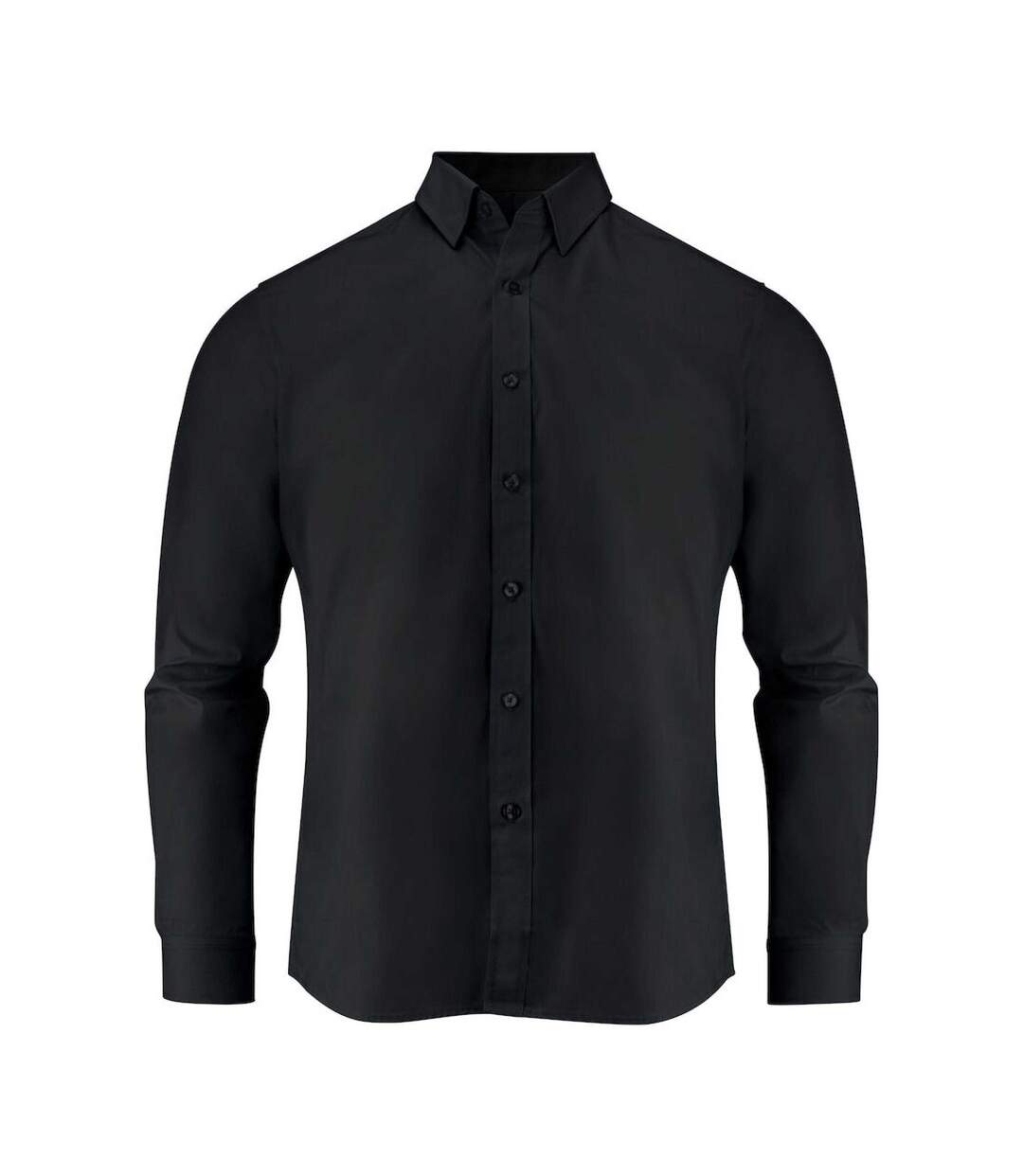 Mens Acton Business Shirt Black James Harvest-1