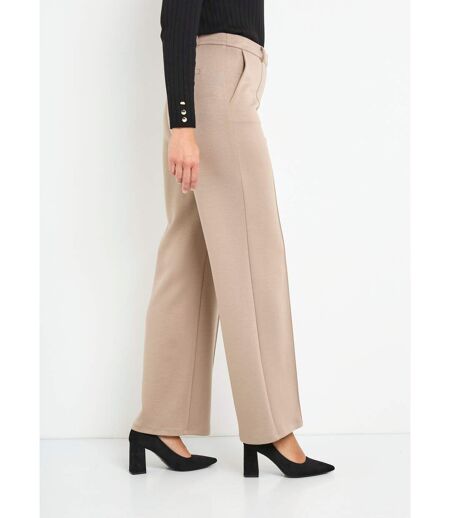 Pantalon structuré de ville maille milano unie
