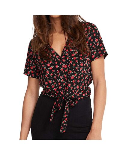 Top Imprimé Noir/Rouge Femme Vero Moda Tie - L