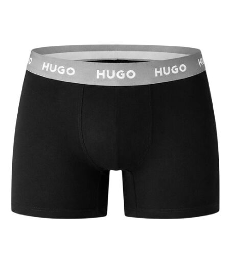 Pack Of 3  Mens Repeat Logo Boxer Briefs  Black Hugo