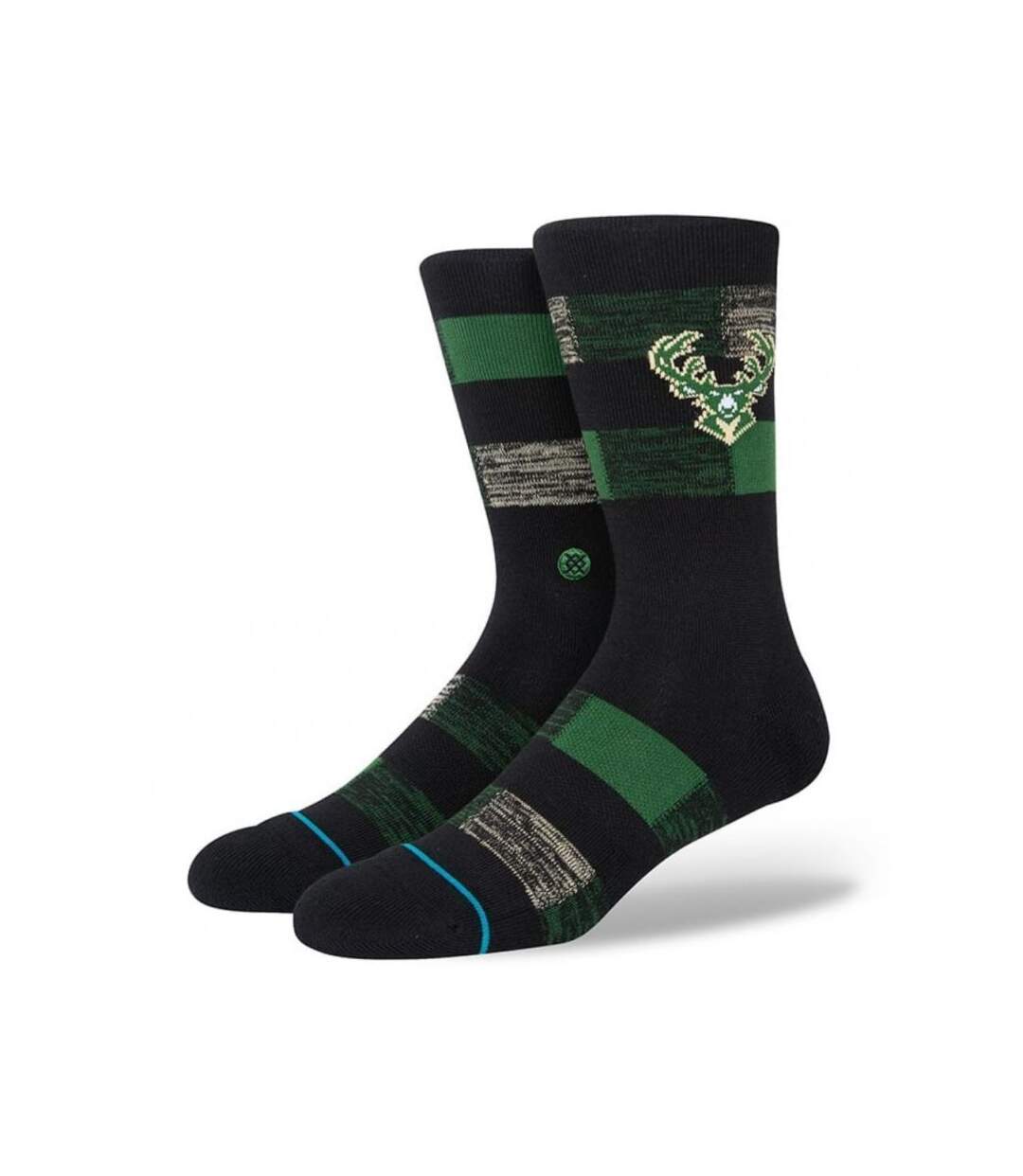 STANCE Chaussettes Homme Coton BUCKS CRYPTIC Noir Vert NBA-1