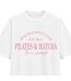 Womens/ladies Pilates And Matcha Graphic Print Oversized T-shirt Pink I Saw It First-3