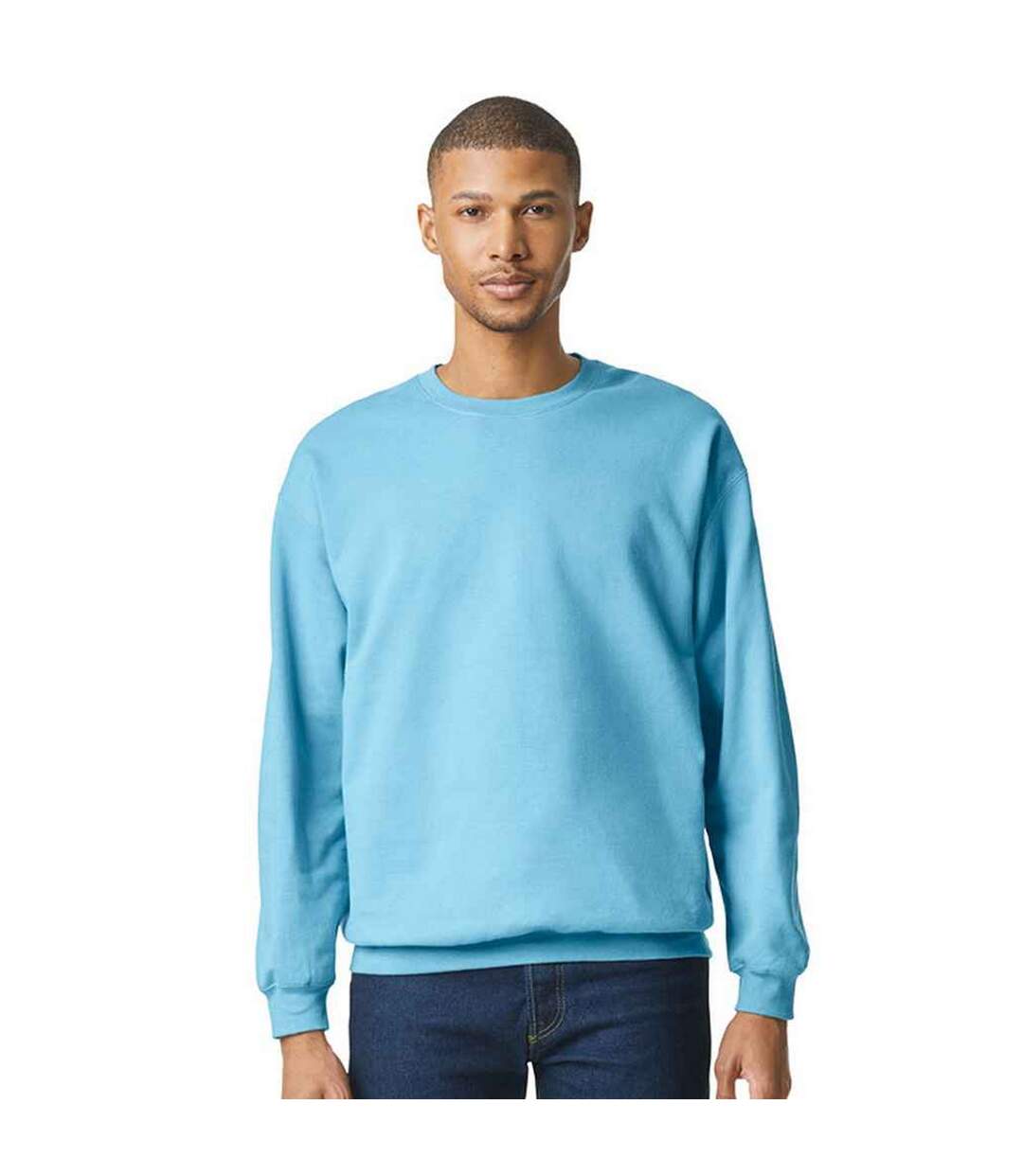 Mens softstyle midweight sweatshirt sky blue Gildan