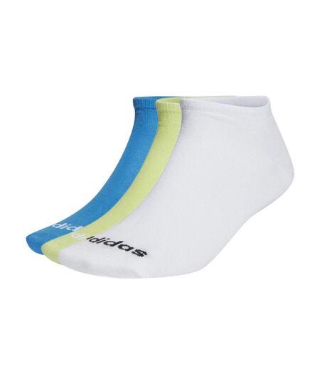 3x Chaussettes Blanches/Vertes/Bleues Mixte Adidas Low - 46/48