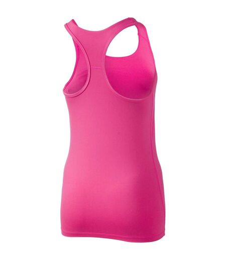 Womens/ladies Essential Performance Racerback Gym Tank Top Pink Puma