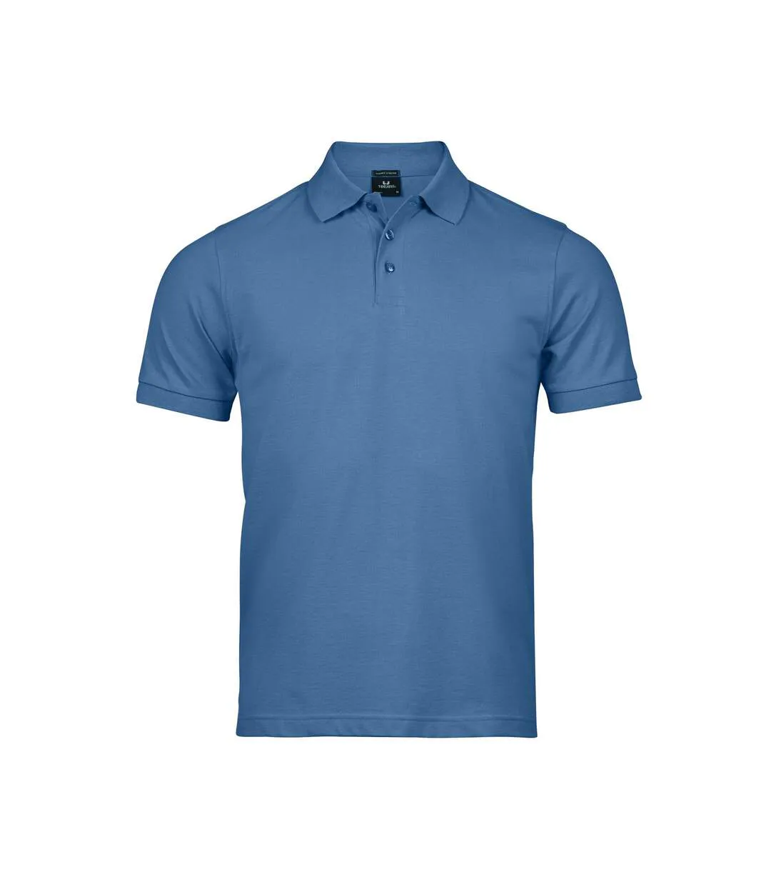 Mens Luxury Stretch Polo Shirt Ocean Blue Tee Jays-1