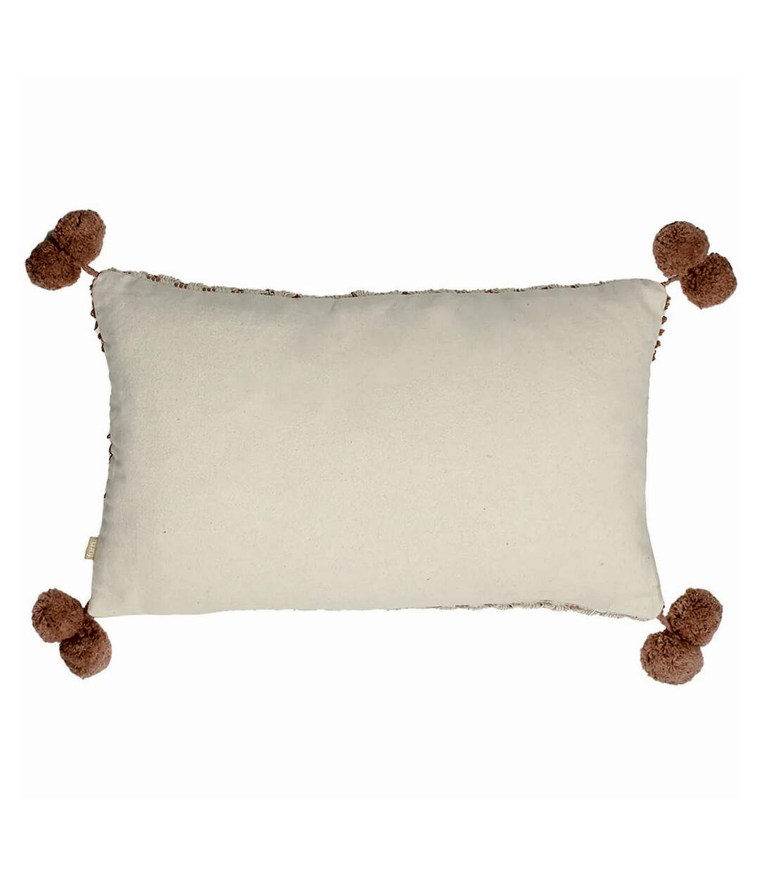 Ayaan pom pom cushion cover 30cm x 50cm cinnamon orange/white Furn