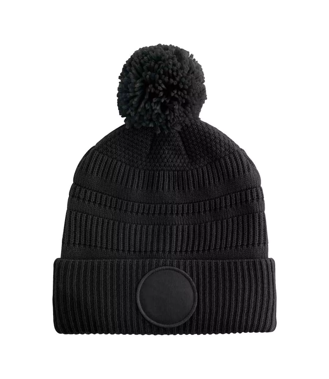 Bonnet Motif/style Écusson Homme Noir Beechfield-2
