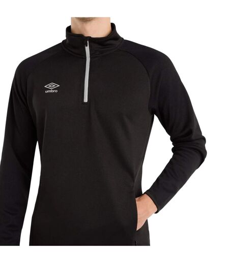 Mens sportswear quarter zip sweatshirt black Umbro