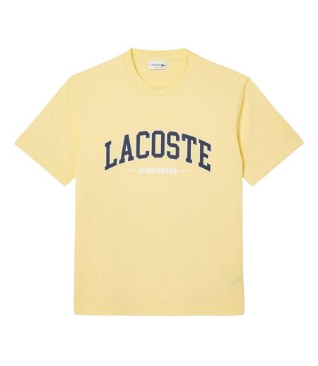 T-shirt Motif/style Logo Arqué Adulte Jaune Lacoste