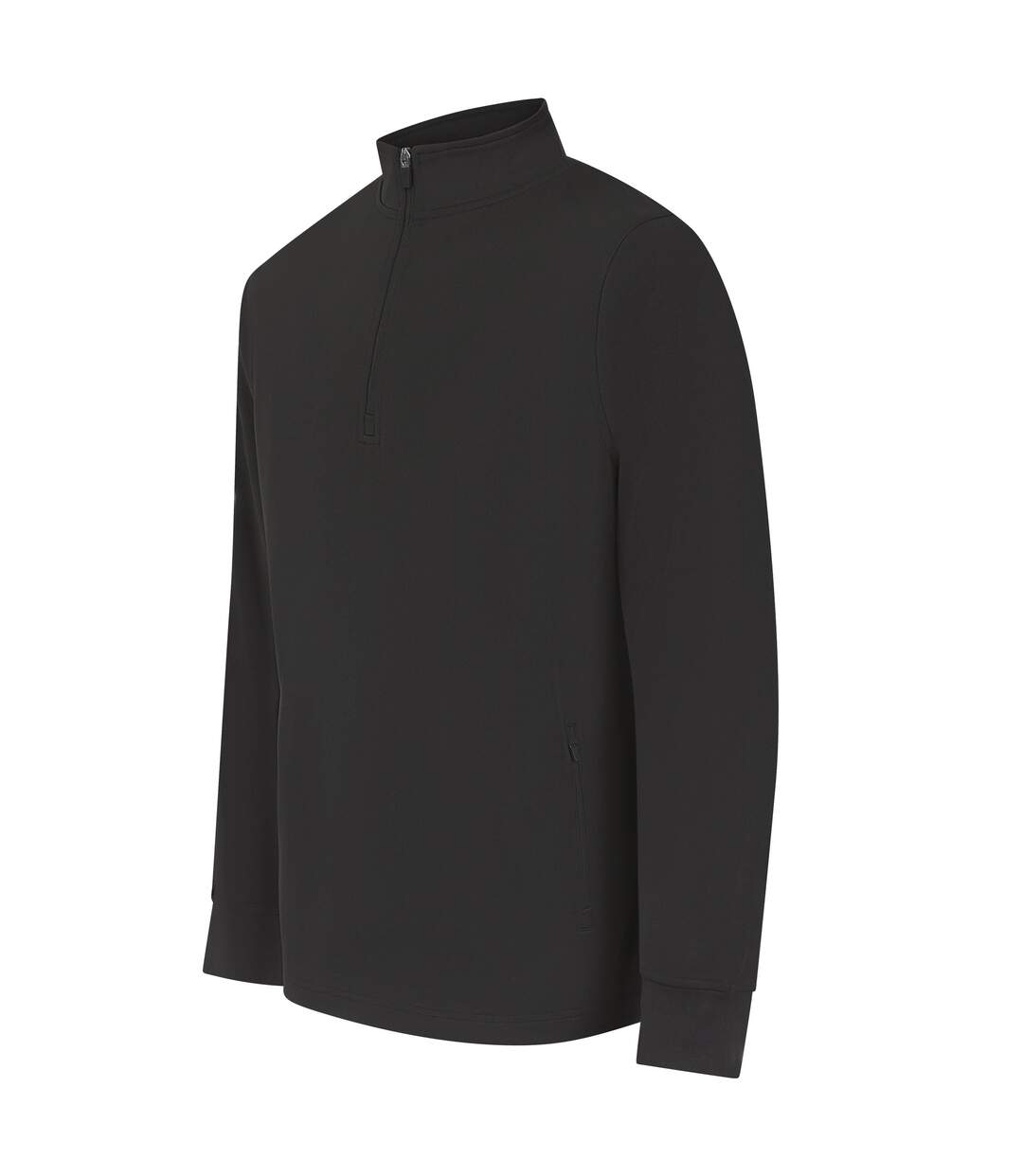 Mens Quarter Zip Track Top Black Finden & Hales-2