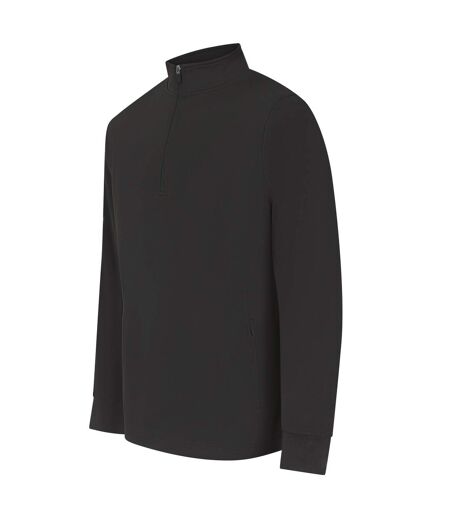 Mens Quarter Zip Track Top Black Finden & Hales