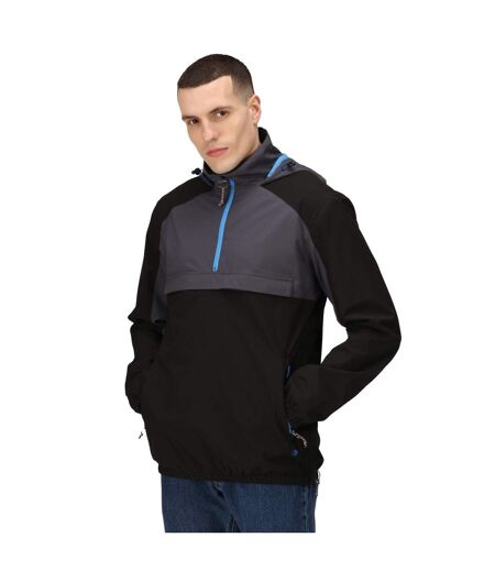 Veste softshell anorak homme noir / gris phoque Regatta