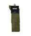 Pack Of 2  Mens Bamboo Crew Socks  Green Boss-2