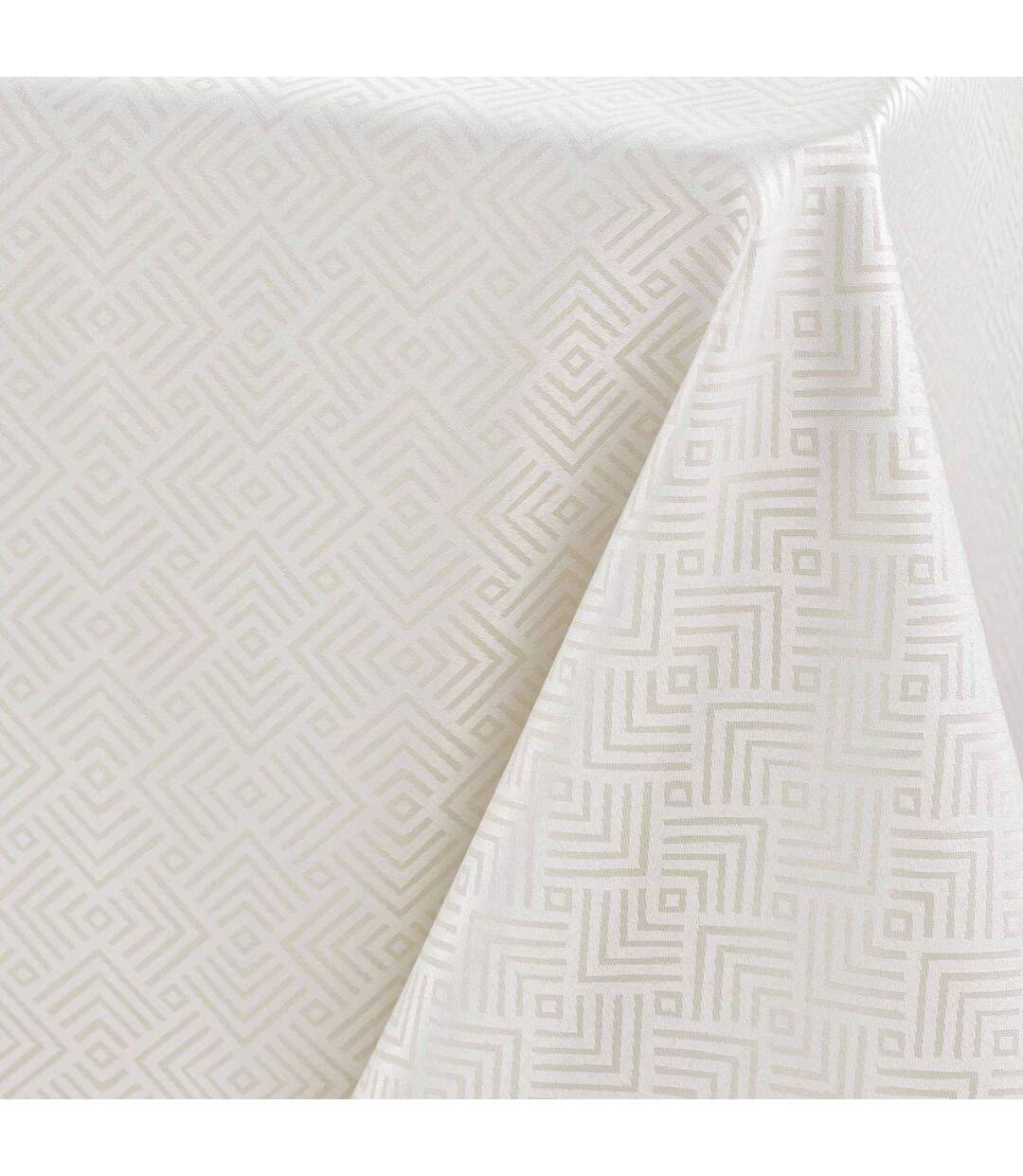 Nappe Jacquard Imprimé Azuline 140x250cm Naturel-3