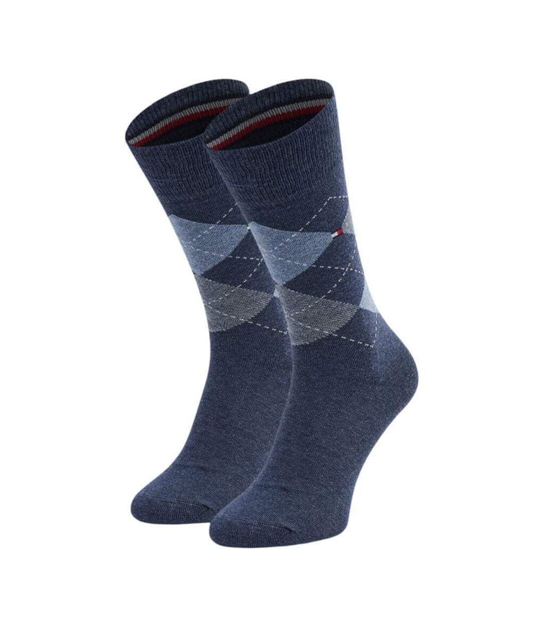 Chaussettes Motif/style Losange Homme Bleu Marine Foncé Tommy Hilfiger-3