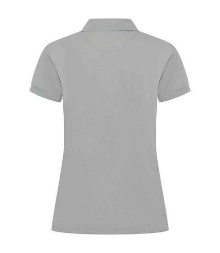 Womens/ladies pique polo shirt silver Henbury