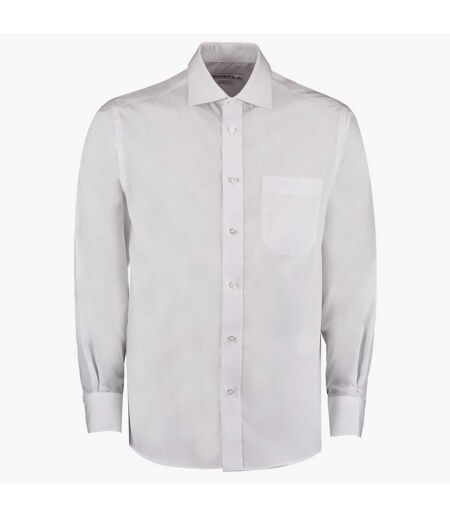 Mens premium corporate non-iron shirt white Kustom Kit