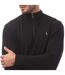 Mens Double Knit Quarter Zip Sweatshirt Black Ralph Lauren-3