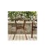 Table de Jardin en Verre Loures 75cm Marron-4