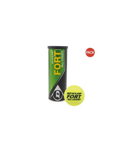 Balles de tennis tout terrain taille unique jaune Dunlop