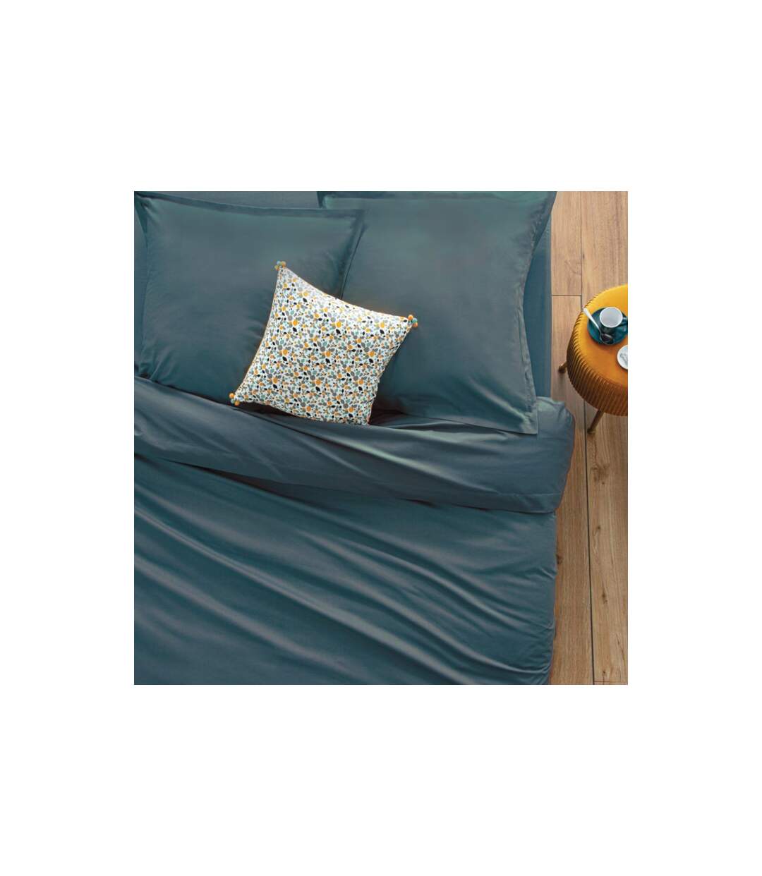 Housse de Couette Intérieur 140x200cm Bleu Orage-1