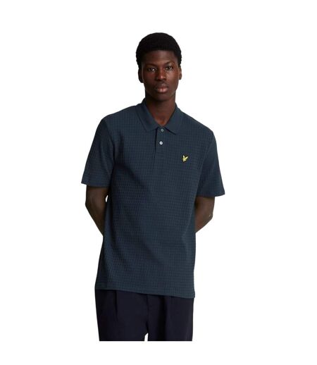 Mens Micro Argyle Polo Shirt Blue Lyle & Scott